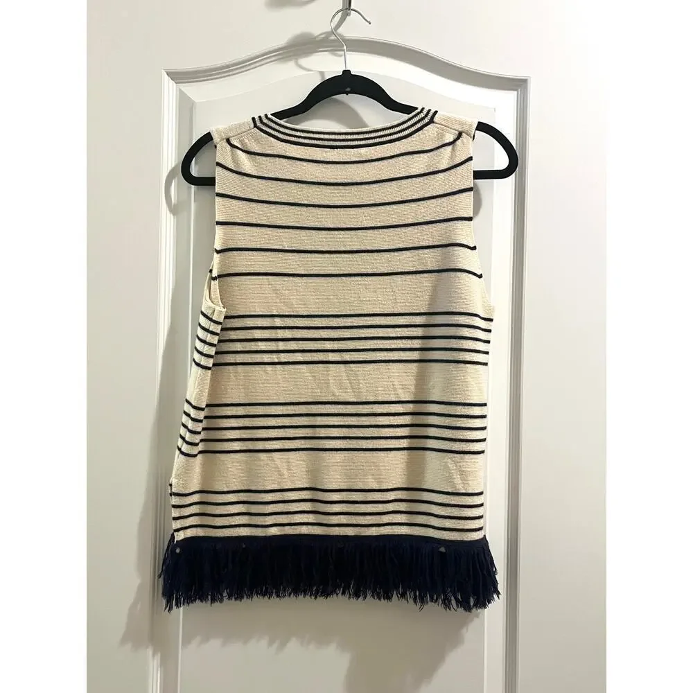 J. Crew Fringed Shell Top